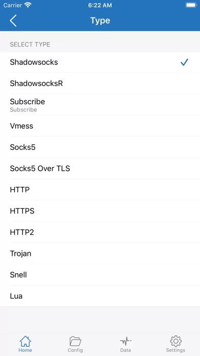 Shadowrocket 官方界面截图（App Store 开发者上传，Mac 上运行的正是这个 iOS 版）